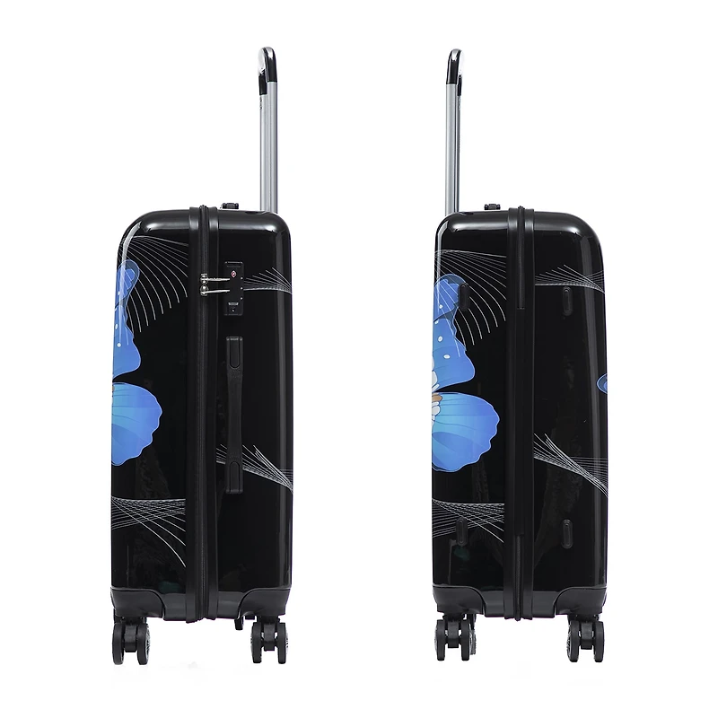 InUSA 24 Inch Hardside LIGHTWEIGHT Checked Spinner Luggage