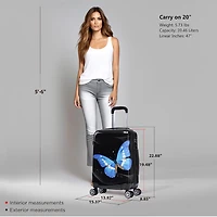 InUSA 20 Inch Hardside Lightweight Carry-On Spinner Luggage