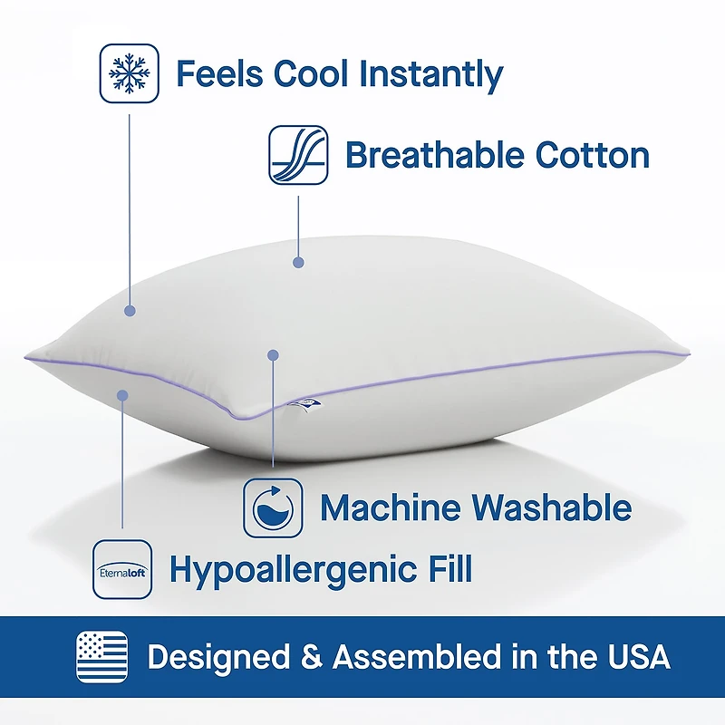 Sealy® All Night Cooling 2 Pack Bed Pillow