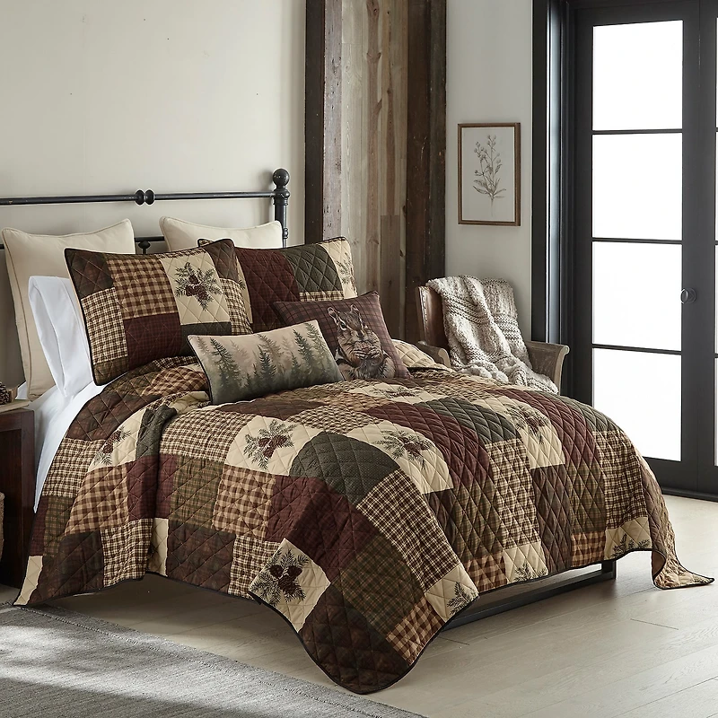 Your Lifestyle By Donna Sharp Pine Panels 2-pc. Easy Care Quilt Set