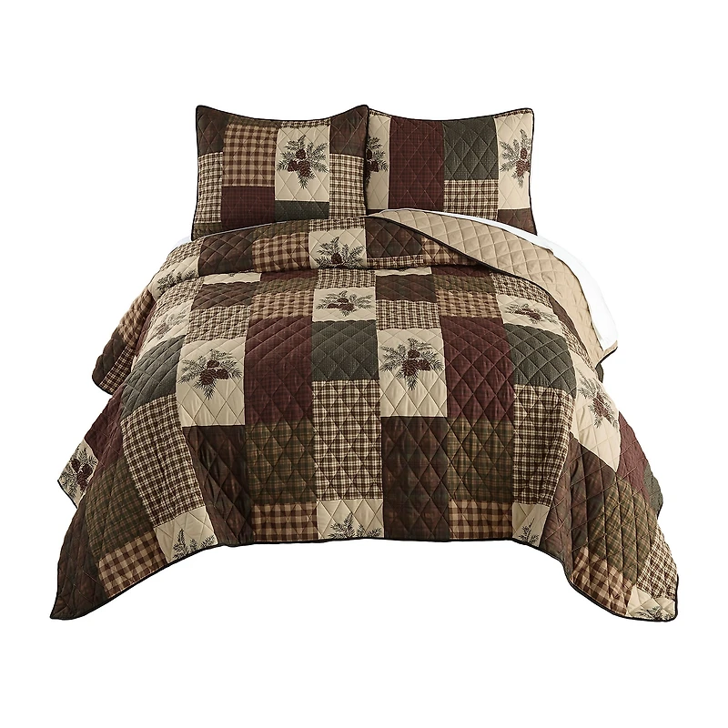Your Lifestyle By Donna Sharp Pine Panels 2-pc. Easy Care Quilt Set