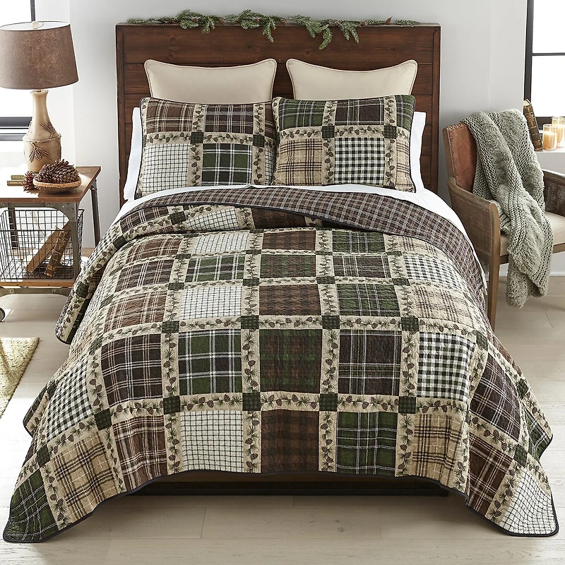 Donna Sharp Pine Patch 3-pc. Easy Care Quilt Set