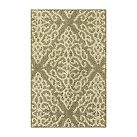 Maples Brown Geo Diamond Indoor Rectangular Accent Rug