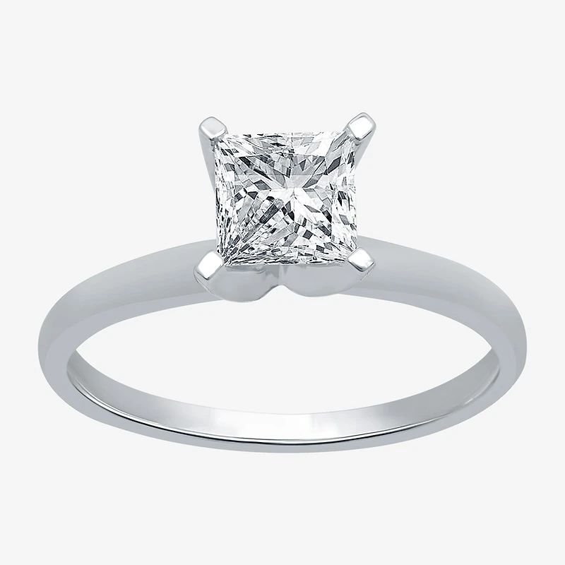1 CT. Lab-Grown (G-H / SI1-SI2) Diamond Princess-cut Solitaire Engagement Ring 10K Gold