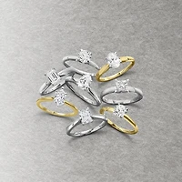 1 CT. Lab-Grown (G-H / SI1-SI2) Diamond Princess-cut Solitaire Engagement Ring 10K Gold
