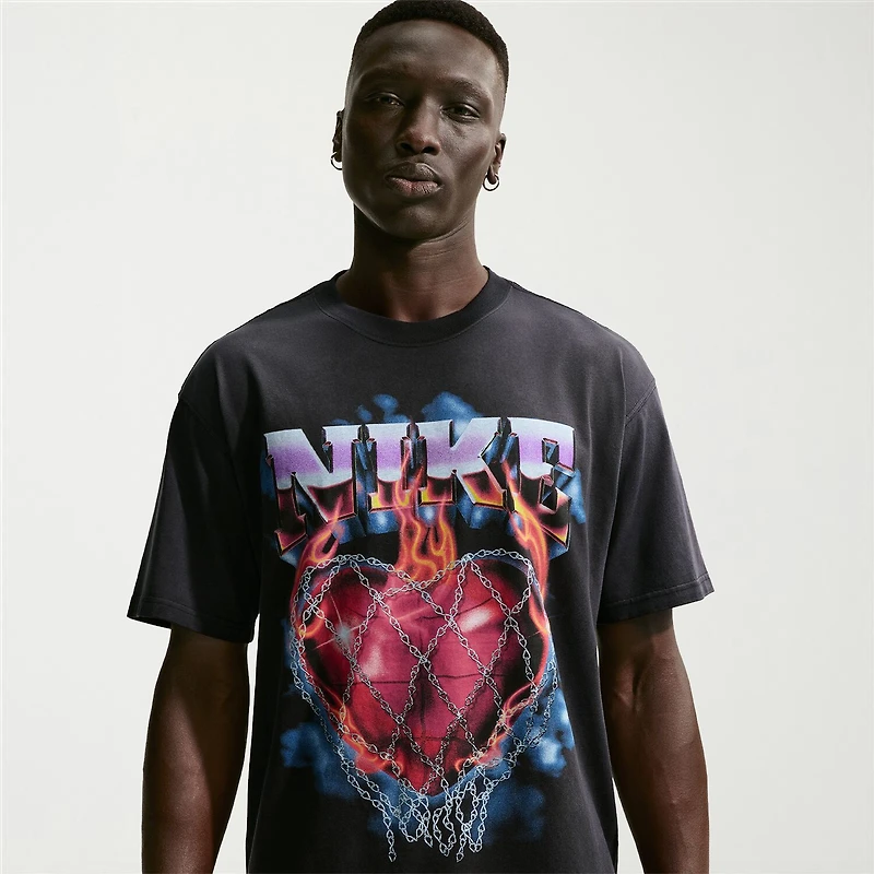 Nike Mens Crew Neck Short Sleeve Regular Fit Graphic T-Shirt