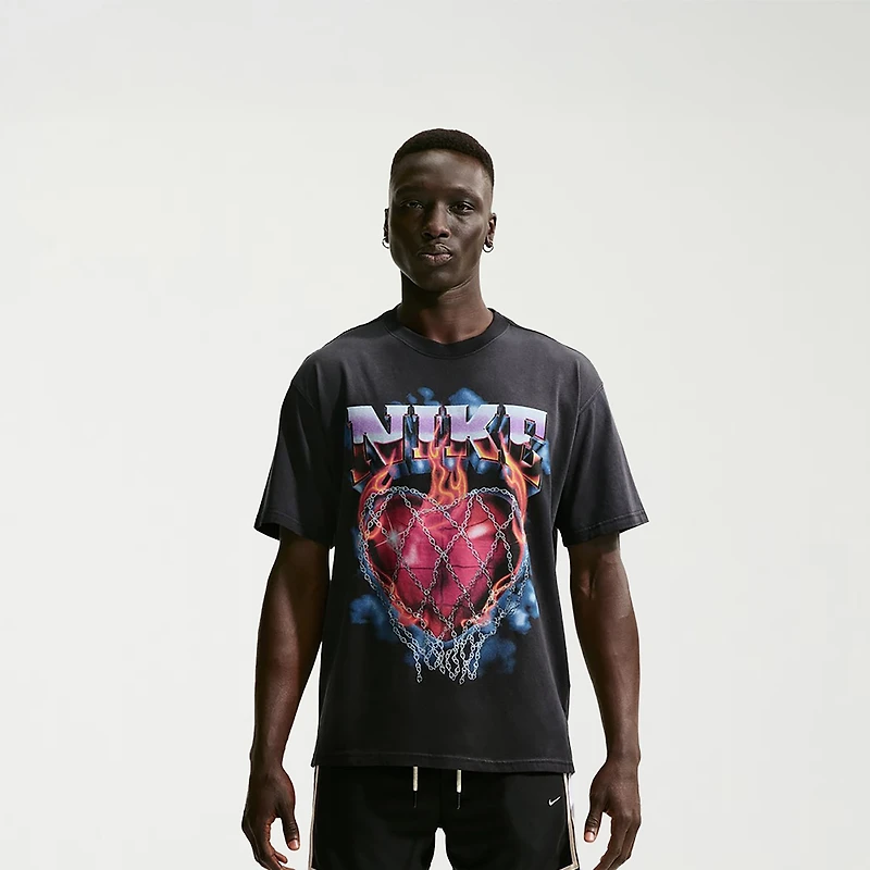 Nike Mens Crew Neck Short Sleeve Regular Fit Graphic T-Shirt