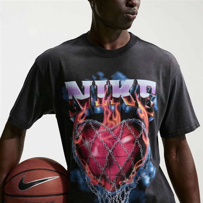 Nike Mens Crew Neck Short Sleeve Regular Fit Graphic T-Shirt