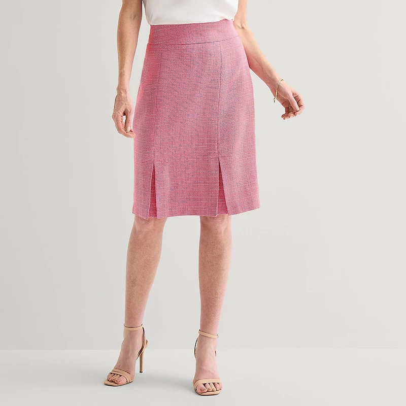 Black Label by Evan-Picone Tweed Womens Suit Skirt