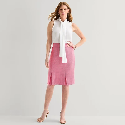 Black Label by Evan-Picone Tweed Womens Suit Skirt
