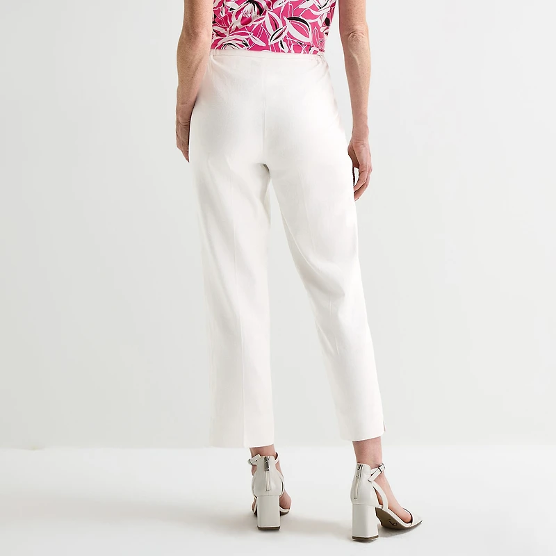 Black Label by Evan-Picone Linen Womens Classic Fit Straight Suit Pant