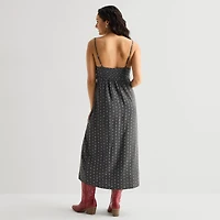 Arizona Womens Juniors Sleeveless Floral Midi Slip Dress