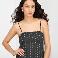 Arizona Womens Juniors Sleeveless Floral Midi Slip Dress