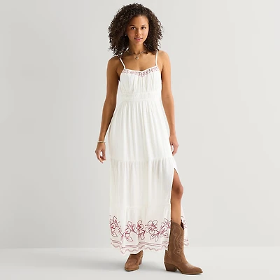 Arizona Womens Juniors Sweetheart Neck Sleeveless Maxi Dress