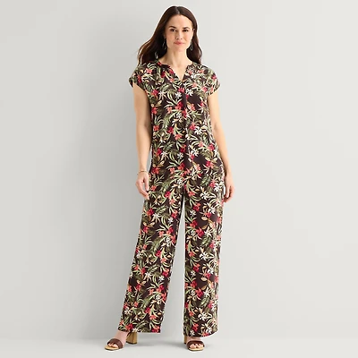 Liz Claiborne Womens Straight Mid Rise Pull-On Pant