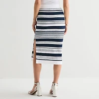 Liz Claiborne Womens High Rise Midi Sweater Pencil Skirt