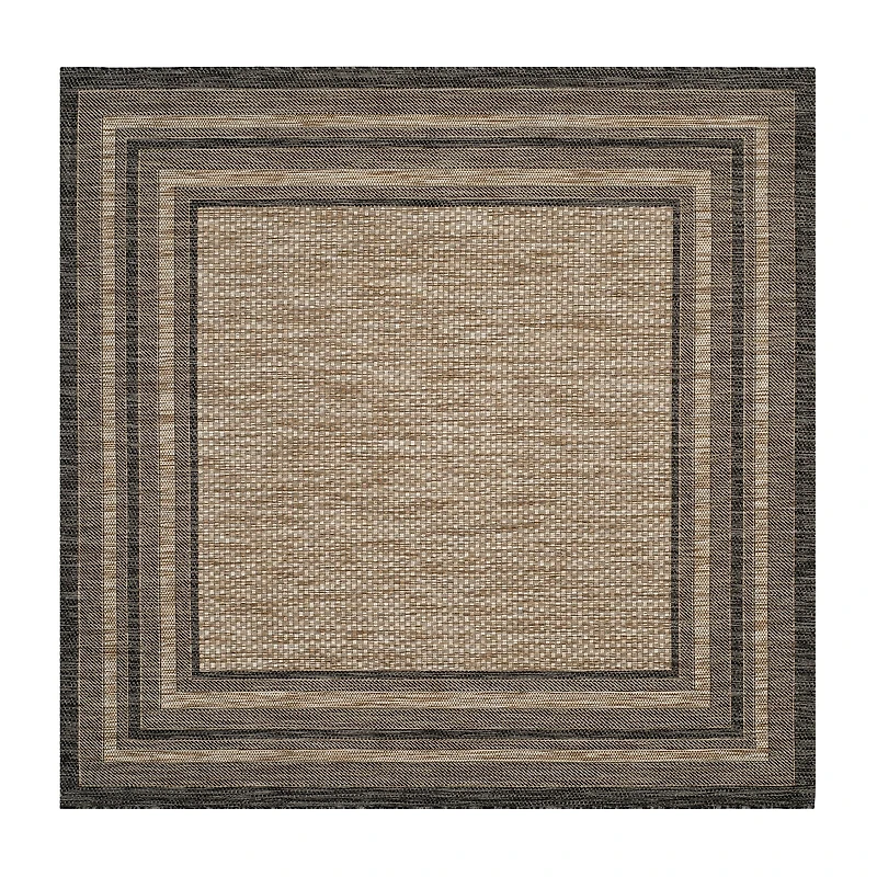 Safavieh Courtyard Collection Wanda Stripe Indoor/Outdoor Square Area Rug