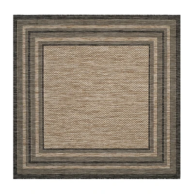 Safavieh Courtyard Collection Wanda Stripe Indoor/Outdoor Square Area Rug