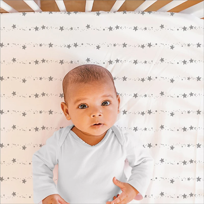 The Peanutshell Celestial 4-pc. Crib Sheet