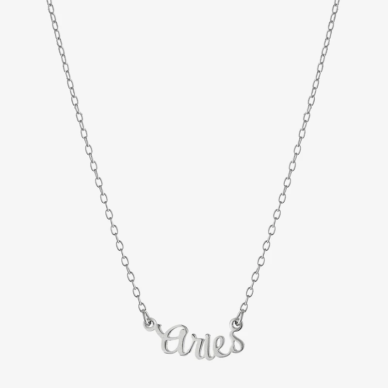 Silver Treasures Zodiac Womens Sterling 16 Inch Pendant Necklace