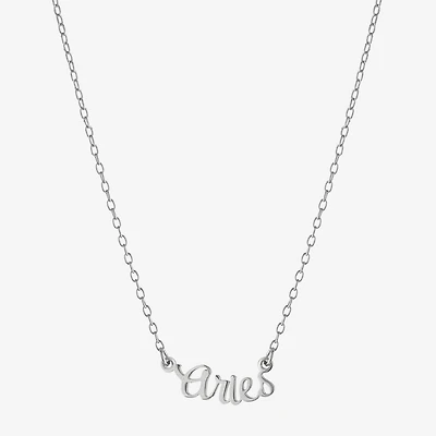 Silver Treasures Zodiac Womens Sterling 16 Inch Pendant Necklace