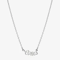 Silver Treasures Zodiac Womens Sterling 16 Inch Pendant Necklace