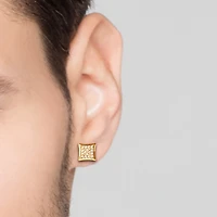 Shaquille O'Neal XLG™ Mens Cubic Zirconia Stainless Steel 2 Pair Earring Set