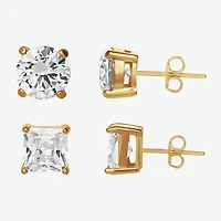 Shaquille O'Neal XLG™ Mens Lab Created Cubic Zirconia Stainless Steel 2 Pair Earring Set