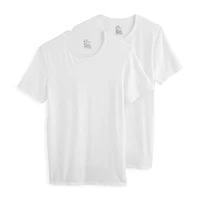 Jockey Cotton Stretch Mens 2 Pack Short Sleeve Crew Neck Moisture Wicking T-Shirt Tall