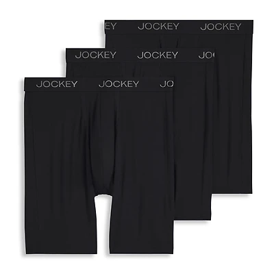 Jockey Chafe Proof Pouch Ultra Soft Modal Long Leg Mens 3 Pack Boxer Briefs 3496