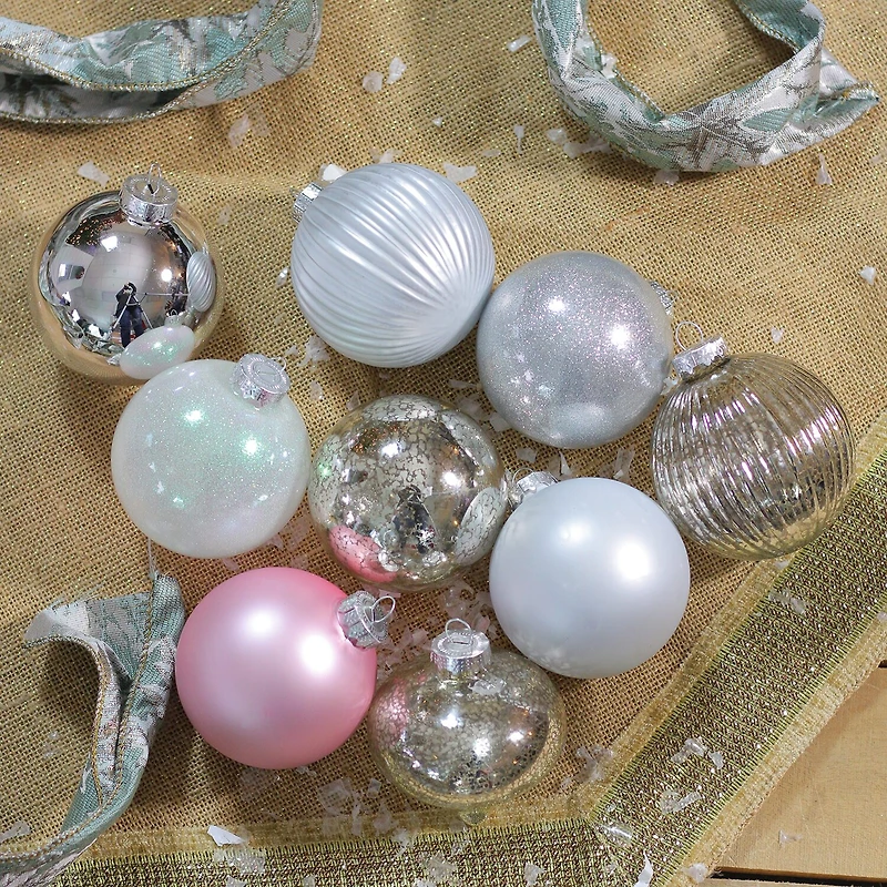 Northlight 3-Finish Ball And Onion 9-pc. Christmas Ornament