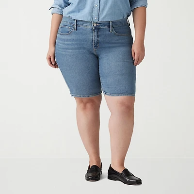 Levi's® Women's Plus Shaping Mid Rise Bermuda Short