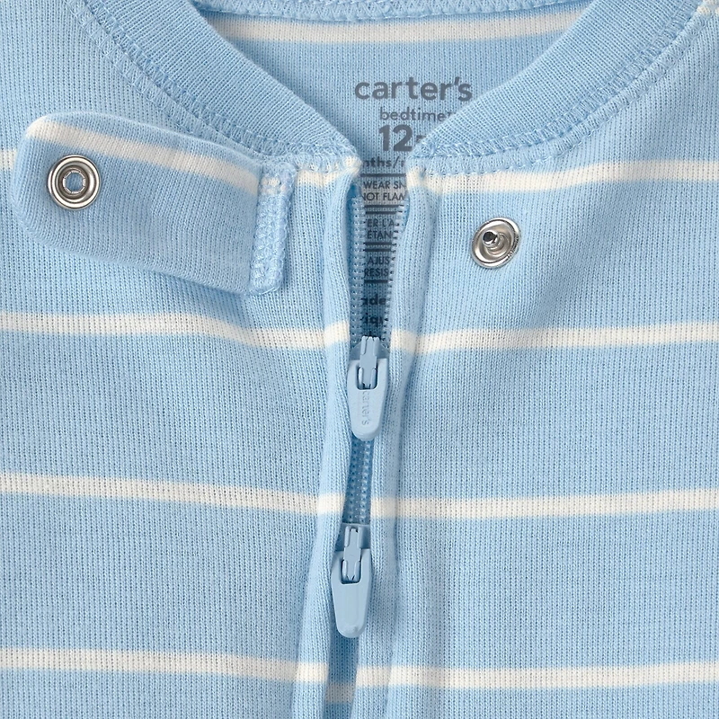 Carter's Baby Boys Footed Round Neck Long Sleeve One Piece Pajama