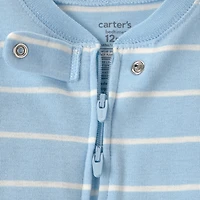 Carter's Baby Boys Footed Round Neck Long Sleeve One Piece Pajama