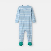 Carter's Baby Boys Footed Round Neck Long Sleeve One Piece Pajama