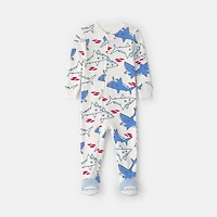 Carter's Baby Boys Footed Round Neck Long Sleeve One Piece Pajama