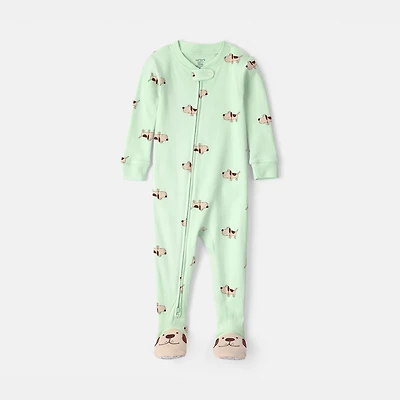 Carter's Baby Boys Footed Round Neck Long Sleeve One Piece Pajama