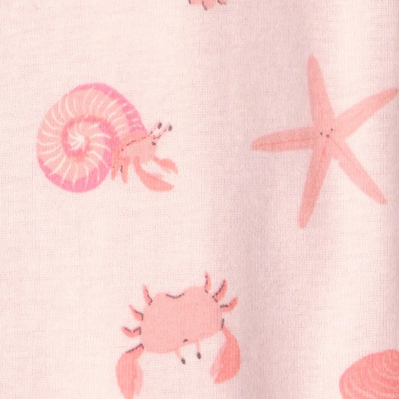 Carter's Baby Girls Footed Round Neck Long Sleeve One Piece Pajama