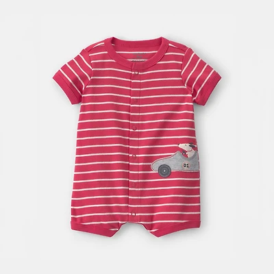 Carter's Baby Boys Short Sleeve Striped Romper