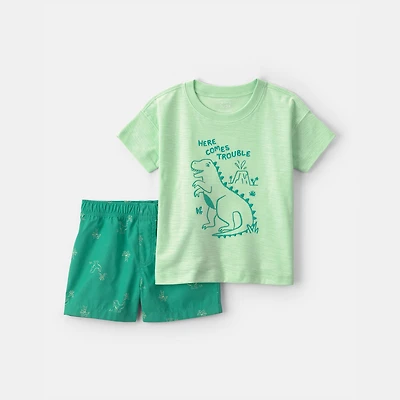 Carter's Dinosaur Toddler Boys Short Set