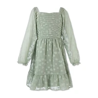 Speechless Big Kid Girls Plus Long Sleeve A-Line Dress