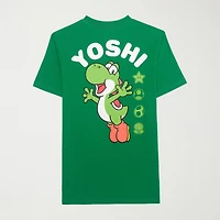 Novelty Mens Crew Neck Short Sleeve Regular Fit Yoshi Graphic T-Shirt