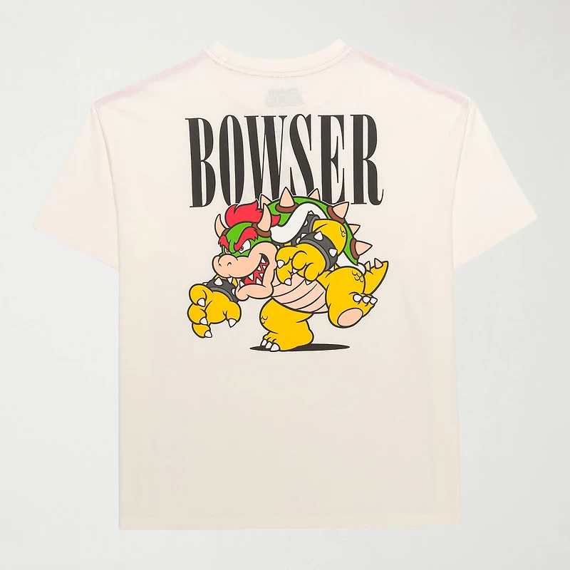 Novelty Mens Crew Neck Short Sleeve Regular Fit Bowser Graphic T-Shirt