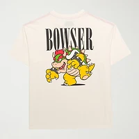Novelty Mens Crew Neck Short Sleeve Regular Fit Bowser Graphic T-Shirt