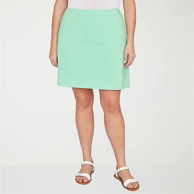 Hearts Of Palm Pull On Womens Mid Rise Plus Skort