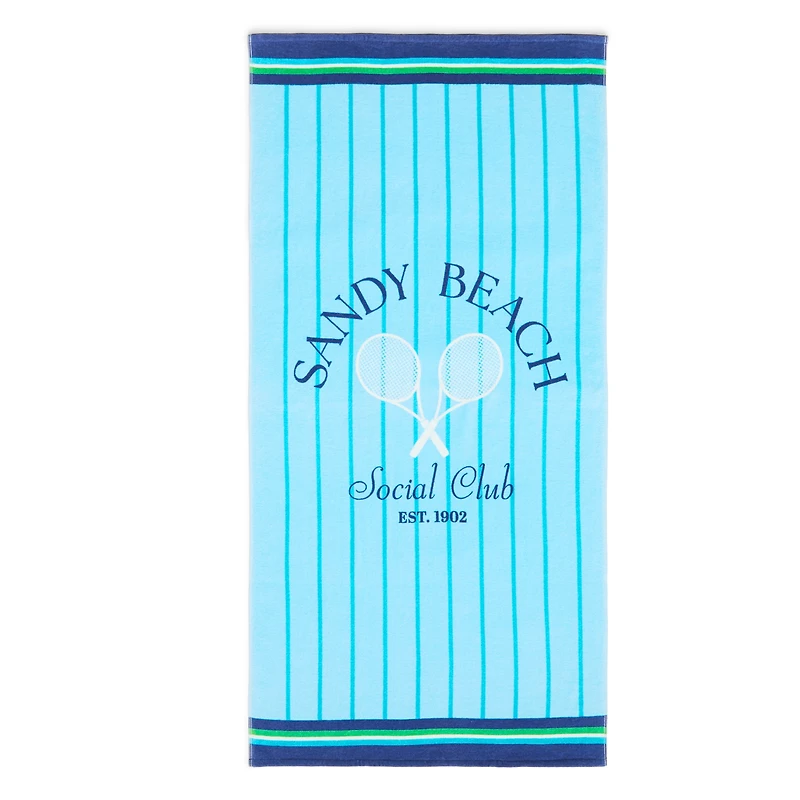 Outdoor Oasis Sandy Beach Print Beach Towel
