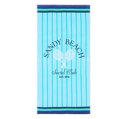 Outdoor Oasis Sandy Beach Print Beach Towel