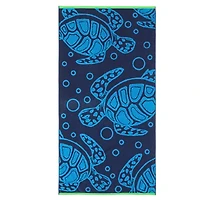 Outdoor Oasis Turtle Jacquard Beach Towel