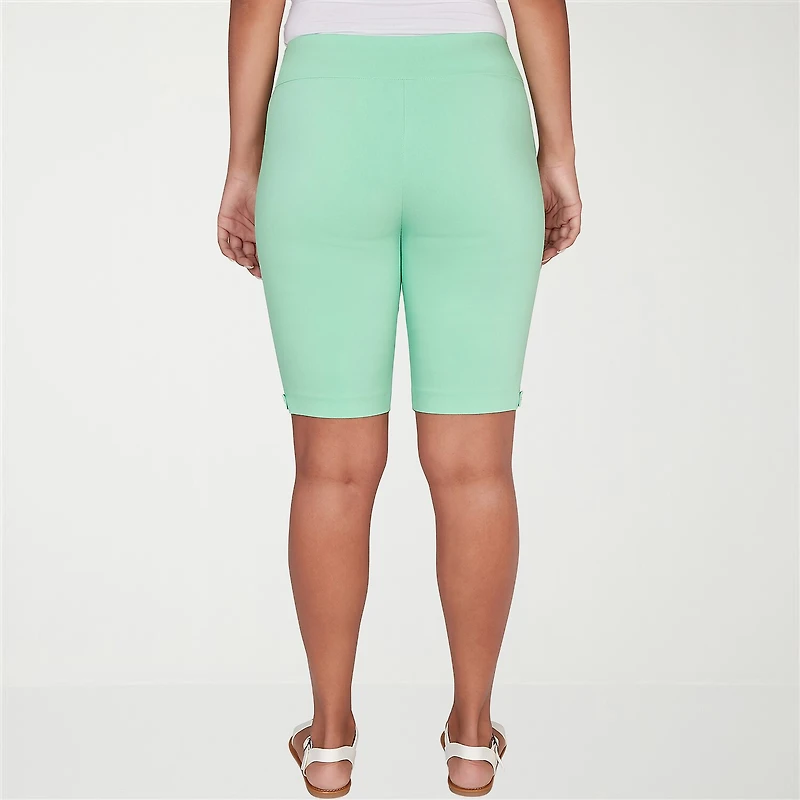 Hearts Of Palm Pull On Womens 11" Mid Rise Bermuda Short