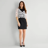 Rabbit Design Womens V Neck Elbow Sleeve Floral Shrug